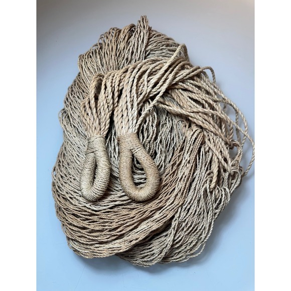 Other - Vintage Hand Woven Sisal Rope Hammock Natural Fiber Mayan Boho Garden 10 ft